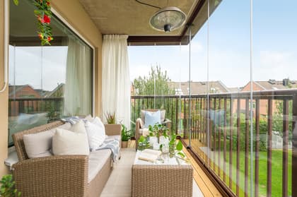 Balkong eller utsiktsbild