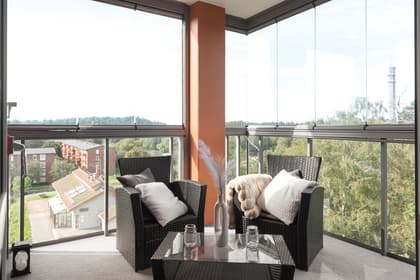 Balkong eller utsiktsbild