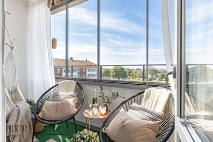 Balkong eller utsiktsbild