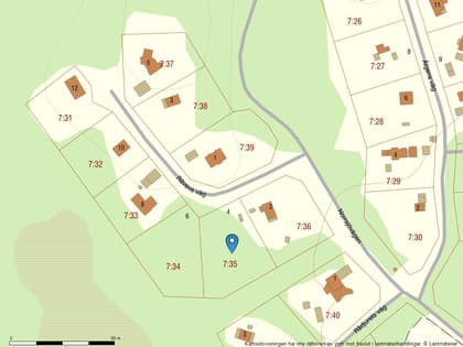 Illustrerad karta över fastigheten eller området