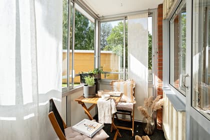 Balkong eller utsiktsbild