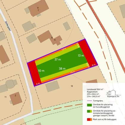 Illustrerad karta över fastigheten eller området