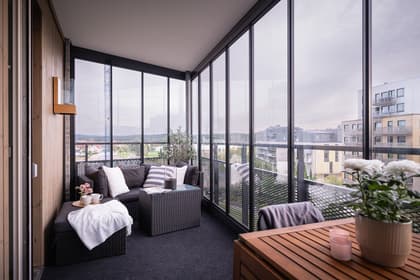 Balkong eller utsiktsbild