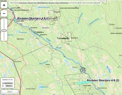 Illustrerad karta över fastigheten eller området
