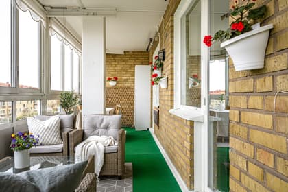 Balkong eller utsiktsbild