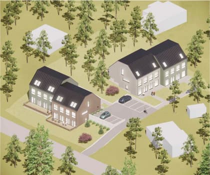 Illustrerad karta över fastigheten eller området