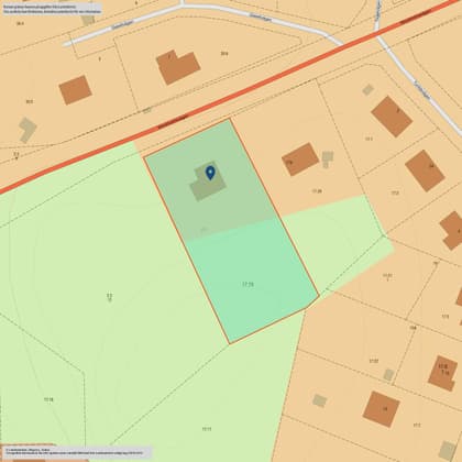 Illustrerad karta över fastigheten eller området