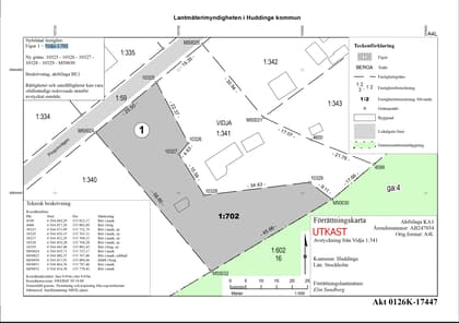 Illustrerad karta över fastigheten eller området