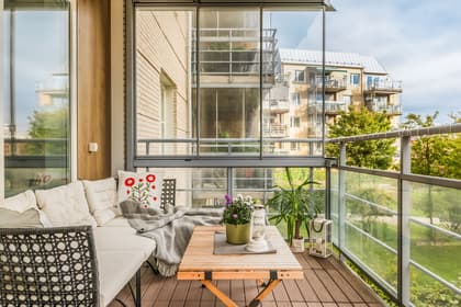 Balkong eller utsiktsbild