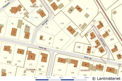 Illustrerad karta över fastigheten eller området