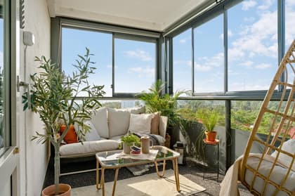 Balkong eller utsiktsbild