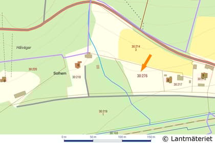 Illustrerad karta över fastigheten eller området