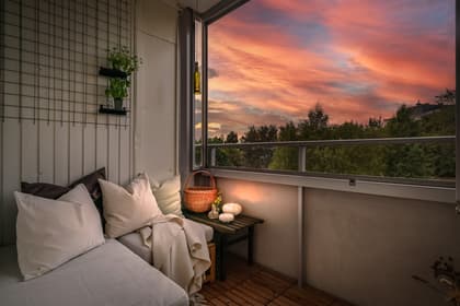 Balkong eller utsiktsbild