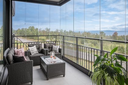 Balkong eller utsiktsbild