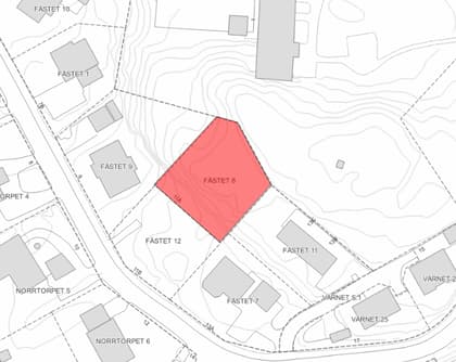 Illustrerad karta över fastigheten eller området