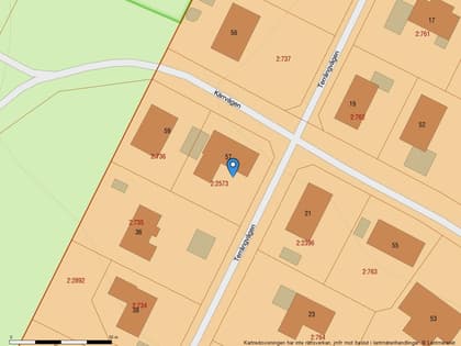 Illustrerad karta över fastigheten eller området