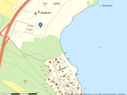 Illustrerad karta över fastigheten eller området