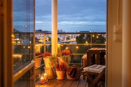 Balkong eller utsiktsbild