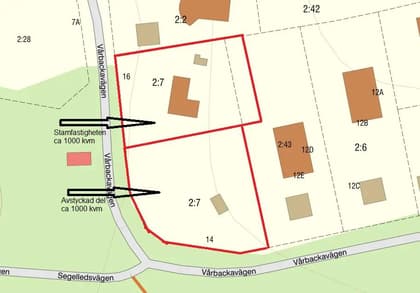 Illustrerad karta över fastigheten eller området