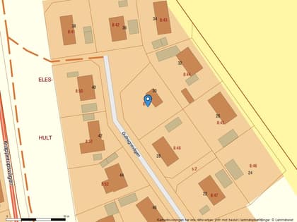 Illustrerad karta över fastigheten eller området