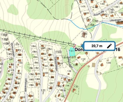 Illustrerad karta över fastigheten eller området