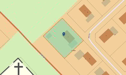 Illustrerad karta över fastigheten eller området