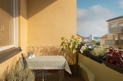 Balkong eller utsiktsbild