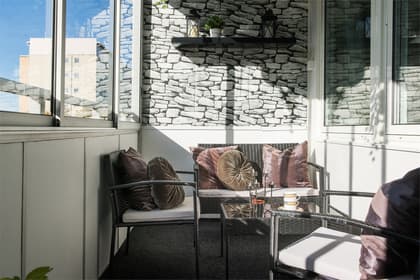 Balkong eller utsiktsbild