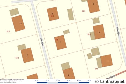 Illustrerad karta över fastigheten eller området