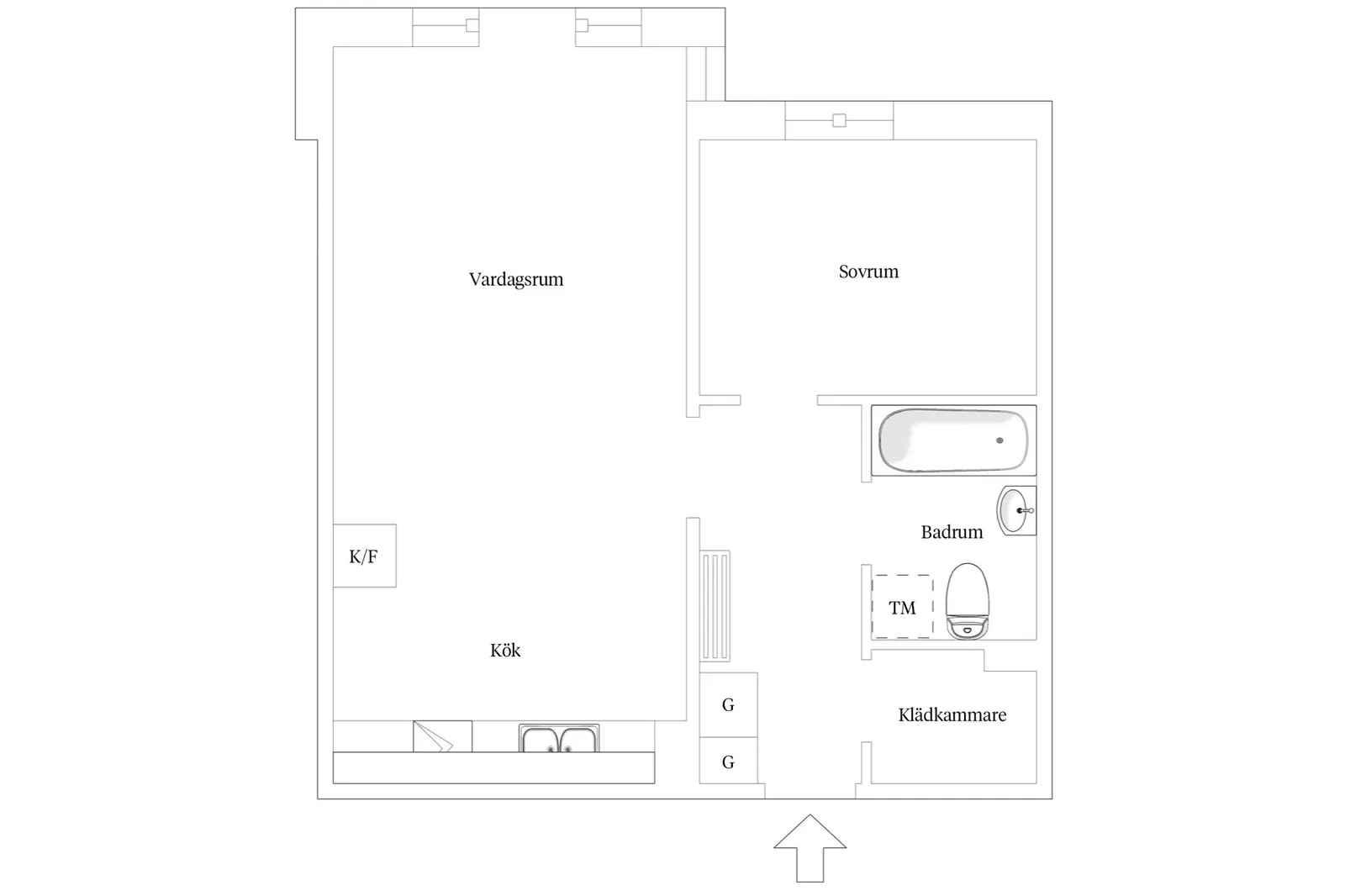 Floor plan for Brommagatan 15