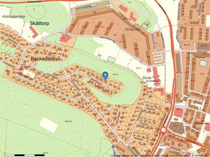 Illustrerad karta över fastigheten eller området