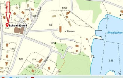 Illustrerad karta över fastigheten eller området