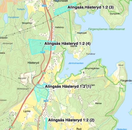Illustrerad karta över fastigheten eller området