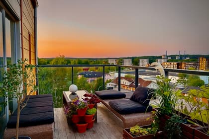 Balkong eller utsiktsbild