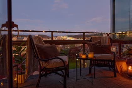 Balkong eller utsiktsbild