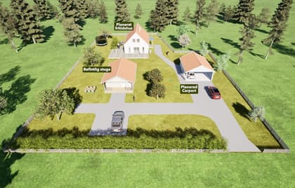 Illustrerad karta över fastigheten eller området