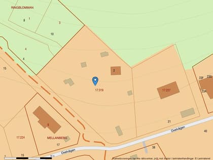 Illustrerad karta över fastigheten eller området