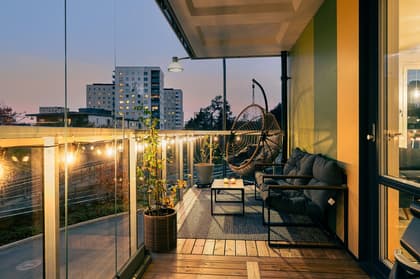 Balkong eller utsiktsbild