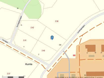 Illustrerad karta över fastigheten eller området