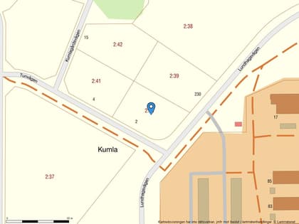 Illustrerad karta över fastigheten eller området