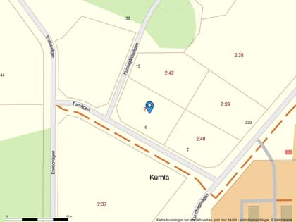 Illustrerad karta över fastigheten eller området