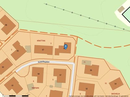 Illustrerad karta över fastigheten eller området