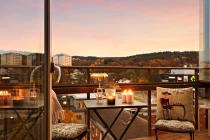 Balkong eller utsiktsbild