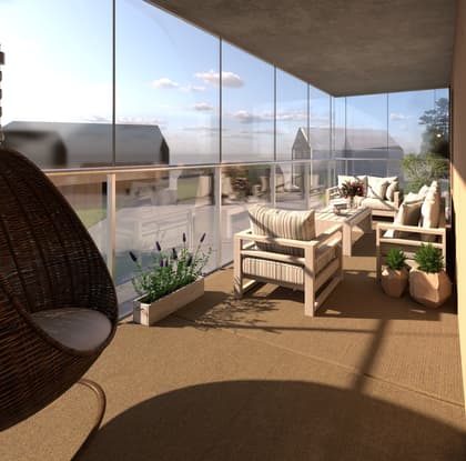 Balkong eller utsiktsbild