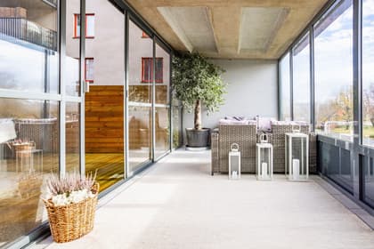 Balkong eller utsiktsbild