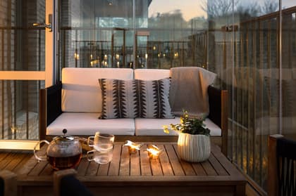 Balkong eller utsiktsbild