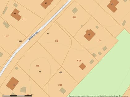 Illustrerad karta över fastigheten eller området