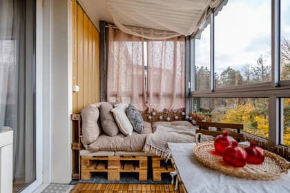 Balkong eller utsiktsbild