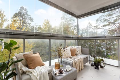 Balkong eller utsiktsbild