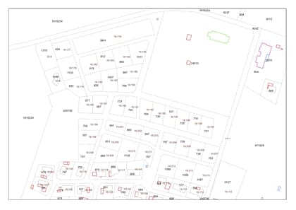 Illustrerad karta över fastigheten eller området